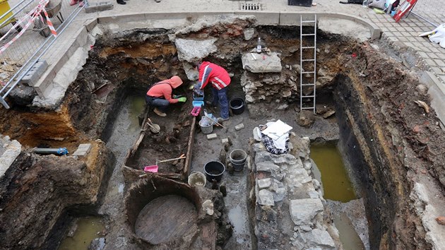 Zchrann archeologick vzkum v chebsk Provaznick ulici.