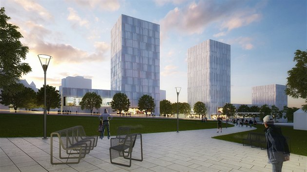 „Barrandovská brána“ ve zhlaví Lamačovy ulice