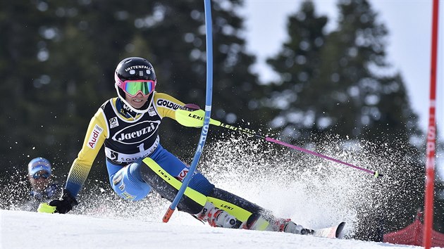 Frida Hansdotterov na trati slalomu ve Squaw Valley