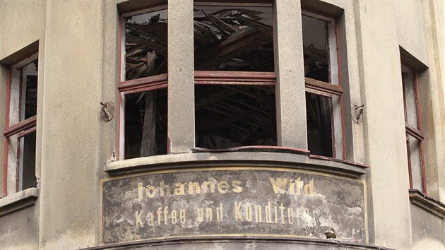 Zdevastovan domy v st nad Labem v ulici Na Nivch