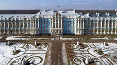 Kateinský palác, carské sídlo nedaleko Petrohradu (12. bezna 2017)