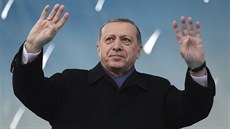 Turecký prezident Recep Tayyip Erdogan na mítinku v západní provincii... Turecký prezident Recep Tayyip Erdogan na mítinku v západní provincii...