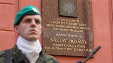 Jednoho z hrdin protinacistického odboje Václava Morávka nov v Olomouci...