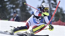 Wendy Holdenerová na trati slalomu ve Squaw Valley