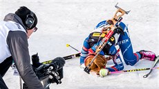 VYERPANÁ. Gabriela Koukalová v cíli sprintu v Oslu