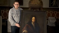 Vít Pávek u obrazu Gustava Adolfa hraběte z Varrensbachu, který... Vít Pávek u obrazu Gustava Adolfa hraběte z Varrensbachu, který...