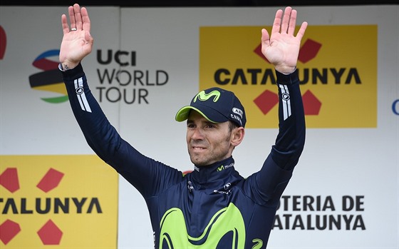 Alejandro Valverde po etapovém vítzství v závodu Kolem Katalánska.