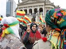 Prokurdská demonstrace ve Frankfurtu nad Mohanem (18. bezna 2017)