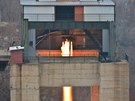 Test nového severokorejského raketového motoru (19. bezna 2017)