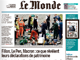 Tituln strana Le Monde (23. bezna 2017)