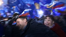 Oslavy tetího výroí anexe Krymu v Moskv (18. bezna 2017)