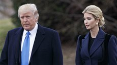 Ivanka Trumpová a Donald Trump v Bílém dom (1. února 2017)