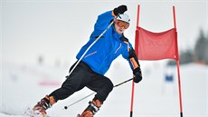 Judista Lukáš Krpálek v exhibiční závodu v obřím slalomu v Harrachově.ČEZ KSN... Judista Lukáš Krpálek v exhibiční závodu v obřím slalomu v Harrachově.ČEZ KSN...