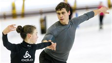 Anna Dušková a Martin Bidař na tréninku Anna Dušková a Martin Bidař na tréninku