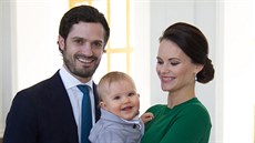 védský princ Carl Philip, princezna Sofia a jejich syn princ Alexander