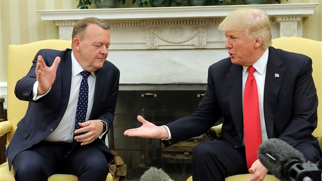 Americk prezident Donald Trump se setkal s dnskm premirem Larsem Lokke...