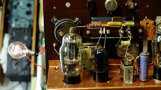 Píprava na vysílání z repliky radiostanice Libue: zkuební signál do árovky