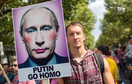 Berlínská demonstrace proti homofobii ruského reimu (31. srpna 2013)
