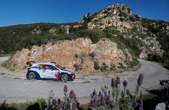 Thierry Neuville na trati Francouzské rallye.