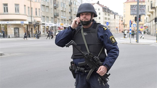 Centrum Stockholmu ste pslunci bezpenostnch sloek (7. dubna 2017)