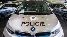 Tři elektomobily BMW i3, které byly zapůjčeny policii. Tři elektomobily BMW i3, které byly zapůjčeny policii.