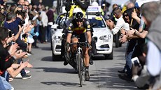 Philippe Gilbert na trati prestiního závodu Kolem Flander