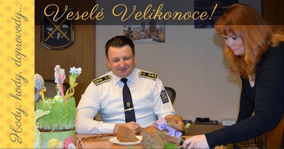 Policejní prezident Tomá Tuhý popál lidem veselé Velikonoce.