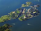 Letecký pohled na pevnost Suomenlinna u Helsinek