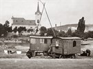 Kostel sv. Petra a Pavla v Radotín poídil v roce 1908 neznámý fotoamatér.