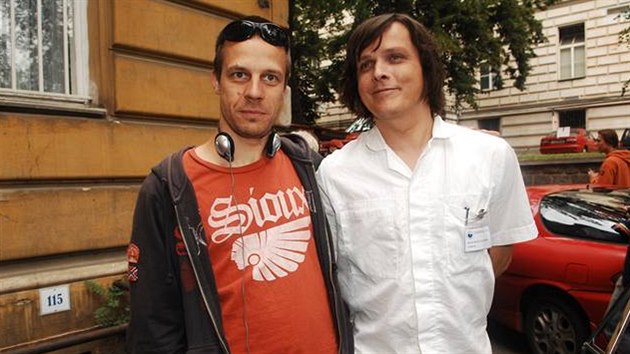 Reisr Martin Dolensk (vlevo) s Michalem Maltnm, kter hrl v jeho filmu Chyte doktora