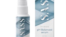 Sérum kosmetické znaky SASS slibuje vyrovnat pH v intimní oblasti, zklidnit ji...