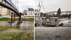 Dnes je na stejném místě lávka pro pěší, samotný kostel se však za víc než sto... Dnes je na stejném místě lávka pro pěší, samotný kostel se však za víc než sto...