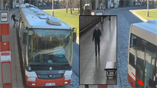 Vandal prokopl na autobusové zastávce Roztyly v Praze 4 dveře autobusu, hledá... Vandal prokopl na autobusové zastávce Roztyly v Praze 4 dveře autobusu, hledá...