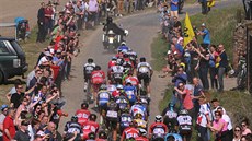 Momentka ze závodu Paí-Roubaix.