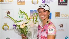 Klára Spilková po vítzství na turnaji Ladies European Tour v Rabatu.