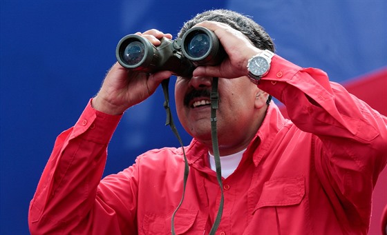 Venezuelský prezident Nicolás Maduro na provládní demonstraci v Caracasu (19....