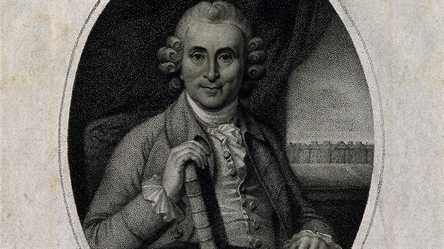 Rytina J. Wrighta z roku 1783 s portrétem Jamese Linda Rytina J. Wrighta z roku 1783 s portrétem Jamese Linda