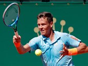 Tom Berdych ve tetm kole turnaje v Monte Carlu.