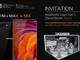 Doogee Mix na pozvánce na veletrh AsiaWorld