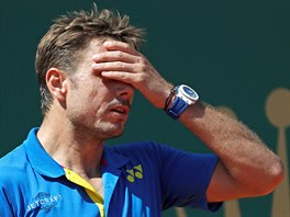 Stan Wawrinka ve tetm kole turnaje v Monte Carlu.