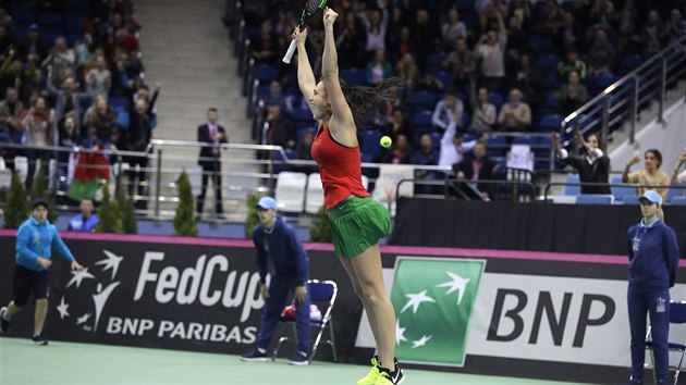 Blorusk tenistka Aryna Sabalenkov slav postup do finle Fed Cupu.