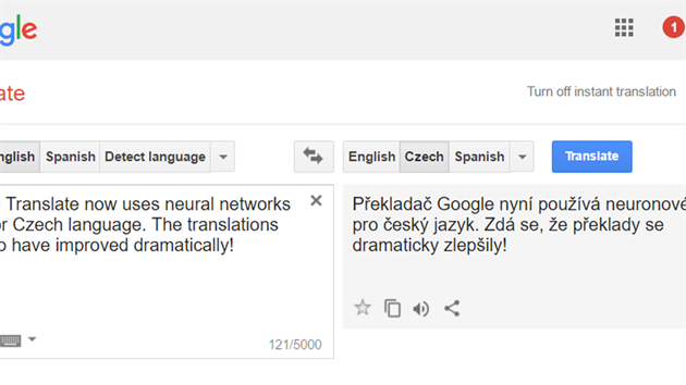 Peklada Google nyn pouv neuronov st i pro esk jazyk. Zd se, e peklady se dramaticky zlepily!