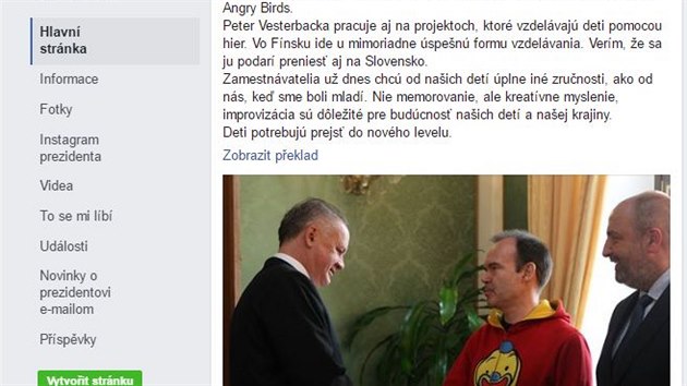 Andrej Kiska a Peter Vasterbacka