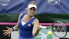 Markéta Vondrouová bhem semifinále Fed Cupu.