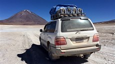 Sopka Juriques na hranici Bolívie a Chile