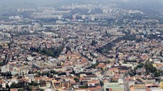 Letecký pohled na Brno. Letecký pohled na Brno.