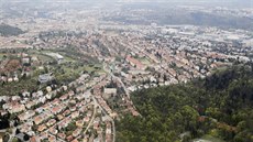 Letecký pohled na Brno. Kraví hora. Letecký pohled na Brno. Kraví hora.
