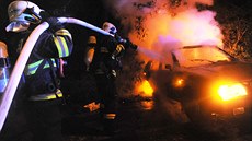 Požár auta v pražské ulici Petrohradská (21.4.2017). Požár auta v pražské ulici Petrohradská (21.4.2017).