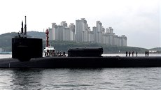 Americká jaderná ponorka USS Michigan dorazila do jihokorejského pístavu...