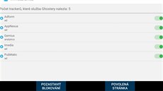 Internetový prohlíe Ghostery blokuje pehovací prvky webových stránek.